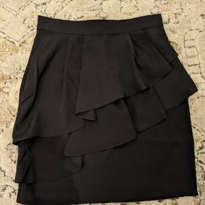 High waisted black skirt